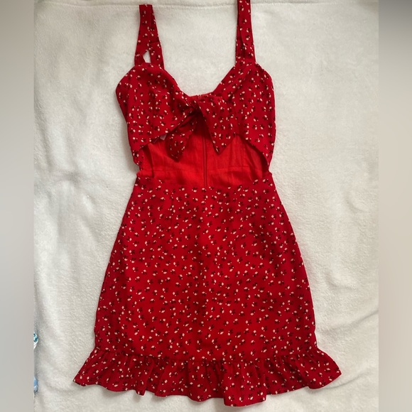 Faithful Mini Dress Red Floral - Picture 2 of 6